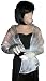 Sheer Silver Crystal Organza Evening Wrap Shawl for Prom Wedding Bride