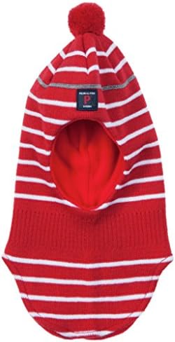 POLARN O. PYRET CLASSIC STRIPE WOOL BALACLAVA (BABY) - 9 months - 2 years/Poppy