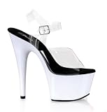 ADORE-708UV, 6 1/2'' Neon Bottom Ankle Strap Platform Sandal, by Pleaser USA