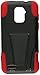 Empire MPERO IMPACT X Series Kickstand Case for ZTE Warp 4G N9510 - Retail Packaging - Black/Red