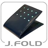 Men's Wallet - J. Fold V-Twelve - Navy Blue (Navy Blue Interior/Sky Blue Stay)