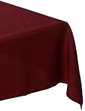 Bardwil Cobblestone 60-inch By 84-inch Oval Tablecloth, Burgundy