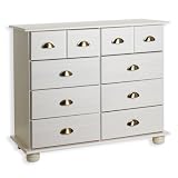 Commode, Chiffonnier, pin lasur� blancpar IDIMEX