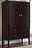 Port Tv Armoire, 2DOOR/4DRAWER, ROSE BROWN