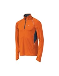 Brooks Mens Nightlife Infiniti 1/2 Zip Jacket, Bright Orange/Anthracite, Medium