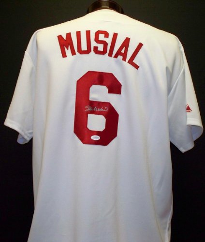 Stan Musial Autographed St. Louis Cardinals White/Home Jersey with JSA Authenticity