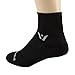 Swiftwick - Pursuit TWO, Quarter-Crew Sock for Year-Round Versatility, Black, Large