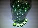 TBC BRIGHT GREEN Decorative Marbles: 100% Glass Marbles. Vase Fillers Use in Floral Arrangements, with Candles, Aquariums, Wet or Dry. Great for an Eye Catching Centerpiece with Led Lights. Can Also Be Used in Games. Arpox 75 Marbles Per Container