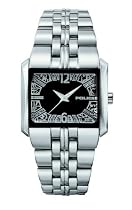 Police 'W-Matrix' Ladies Stainless Steel Bracelet With Black Dial Watch