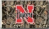 Nebraska Huskers 3'x5' Realtree Camo Flag