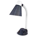 Flexible Blue & White Desk Lamp with Storage
