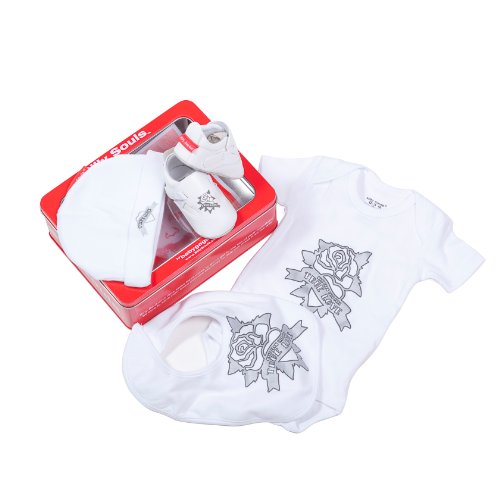 Silly Souls True Love 4-Piece Gift Set, White/Silver, 6-12 Months