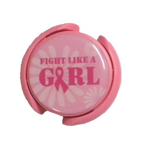 Fight Like a Girl Breast Cancer Awareness Stethoscope Id Tag