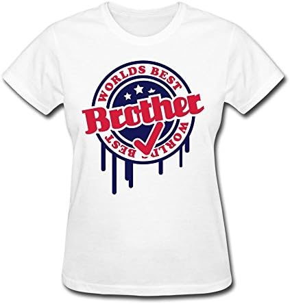 ZHINUO Worlds Best Brother Urban R2 Tee For Women S White