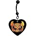 Heart Burning Tribal Owl Belly Ring