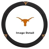 UT University of Texas Longhorns Car Truck SUV Genuine High-Grade Leather Steering Wheel Cover