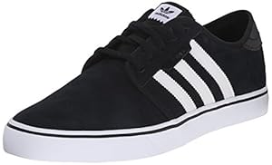 adidas Originals Men's Seeley Skate Shoe,Black/White/Black,9.5 M US