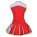 Colorful House Womens Cheerleader Costume Uniform Fancy Dress Red, US 6-8 (M)