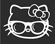 HELLO KITTY with Sunglasses Vinyl Sticker/Decal