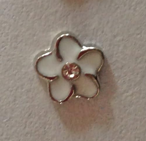 WHITE Plumeria Floating Charm