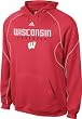 Wisconsin Badgers adidas Performance Fleece Sideline Hooded Sweatshirt