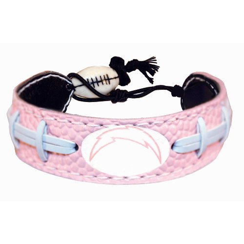 San Diego Chargers Pink NFL Football Bracelet