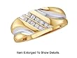 Nice Men's 2Tone Genuine Gold and Diamond Ring " Size 10 "