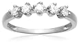 10k White or Yellow Gold 5-Stone Shared Prong Diamond Ring (1/4 cttw, J-K Color, I2-I3 Clarity)