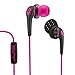 JLab Audio JBuds Core Hi-Fi Noise Isolating earbuds with Mic and Cush Fin Technology, Guaranteed Perfect Fit, GUARANTEED FOR LIFE - Pink/Black