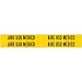 Brady 83550 Pipe Marker, Legend, "Aire Uso Medico", Style 4