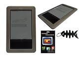 iShoppingdeals Premium SMOKE Silicone Skin for Nook , Barnes and Noble Electronic Ebook Reader case Cover + Anti- Scratch Screen Protector + Fishbone Styles Keychain