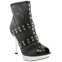 New Rock Nail Stud Peep Ankle