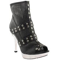 New Rock Nail Stud Peep Ankle