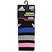 adidas Women's Cushioned Retro Crew Socks (3-Pair), Black/Heather Grey/Blue/Pink Glow/White, Medium, (Shoe Size 5-10)