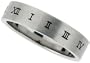 Stainless Steel 1/4 in. (6 mm) Band w/ Roman Numerals (Available in Sizes 7 to 14)