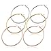 FIBO STEEL 3 Pairs Stainless Steel Hoop Earrings Set for Women 40-60mm