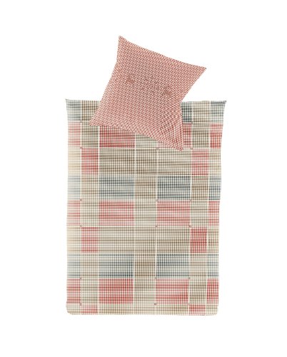 Irisette 8050_60 Lana Feinbiber Bettw&auml;sche 155 x 220 cm,  rot