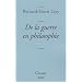 De la guerre en philosophie