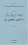 De la guerre en philosophie