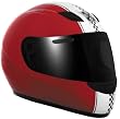 SparX DOT S-07 Graphic Vented Full Face Anti Fog Visor Street Helmet (3 Colors) - Frontiercycle (Free U.S. Shipping) (2XL, CORSA)