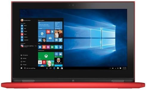 2016 Newest Edition Dell Inspiron 2-in-1 11.6 Inch HD Touch-Screen Laptop (Intel Pentium quad-core up to 2.4 Ghz Processor, 4GB DDR3 RAM, 128GB Solid State Drive, Windows 10, Red)