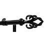 Levolor French Quarter Set, Black, 1-Inch Diameter, 66 to 120-Inch Width