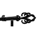 Levolor French Quarter Set, Black, 1-Inch Diameter, 66 to 120-Inch Width