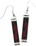 Ed Hardy Logo Crystal Earrings