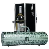 Gala Silver Croc Wine Tote - Purse
