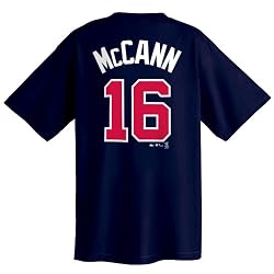 Brian Mccann Atlanta Braves Name and Number T-Shirt ATHLETIC NAVY