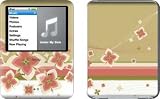Flower Burst Brown Design Protective Decal Skin Sticker for Apple iPod nano 3G (3rd Generation) 4GB/ 8GB Player