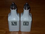 Porcelain Oil & Vinegar Cruet Dispenser Set