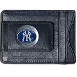 Major League Baseball New York Yankees Money Clip Card Holder Top Grain Leather