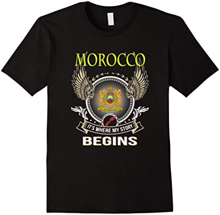 Men's I love Morocco T shirt Medium Black